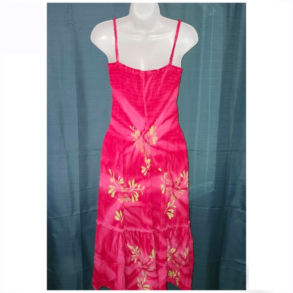 Tropical Batik Pink Floral Dress - Picture 3 of 5